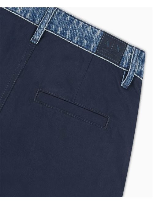 Pantaloni donna AX in denim con retro a contrasto ARMANI EXCHANGE | XW000561-AF12845MB115